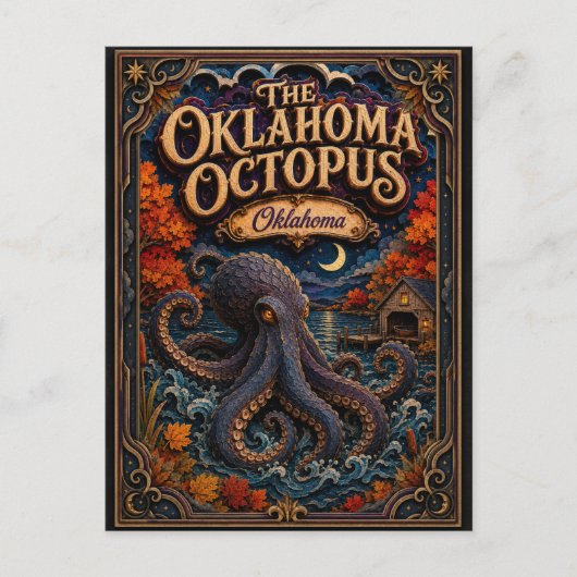 De Oklahoma Octopus Oklahoma Popcut Legends Briefkaart (Voorkant)