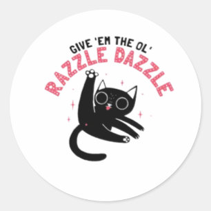 De Ol' Razzle _ Grappige kat Ronde Sticker