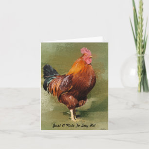 De olie Geschilderde Kaart van de Nota van de Kip