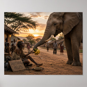 De Olifant Die Zijn Eten Deelde Poster