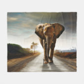 De olifant fleece deken (Voorkant (Horizontaal))