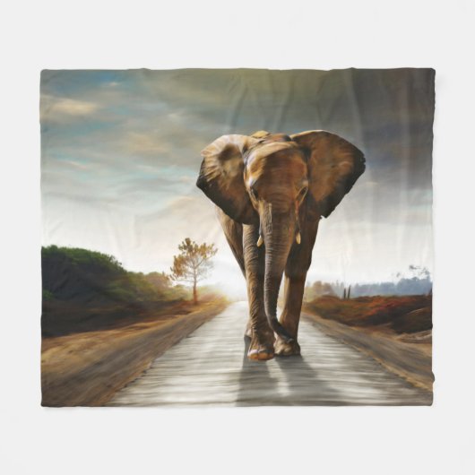 De olifant fleece deken (Voorkant (Horizontaal))