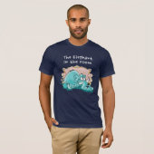 De olifant in de Cartoon van de kamer T-shirt (Voorkant volledig)