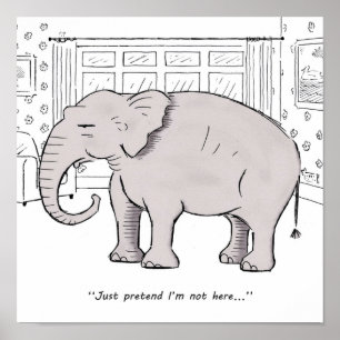 De olifant in de kamer poster