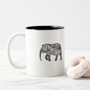 de olifant in trend tweekleurige koffiemok