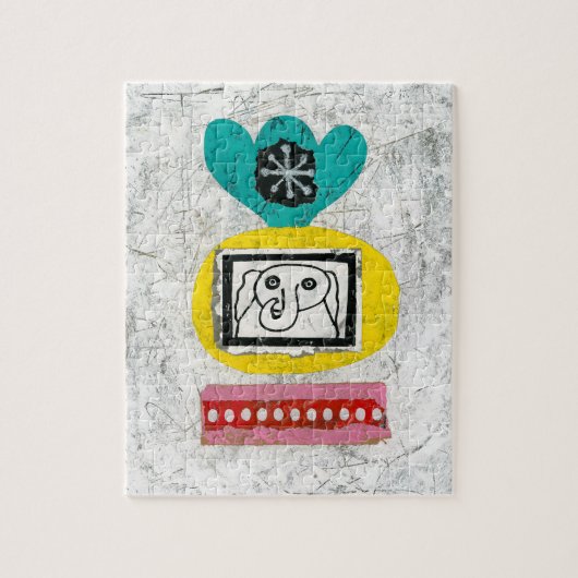 De olifant is een bedrade puzzel (Verticaal)