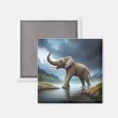De Olifant & Ivoor van deze Mastodon Pachyderm Magneet (Voorkant / Achterkant)