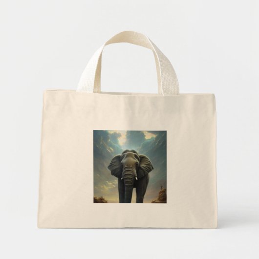 De olifant Prince - Mini Tote Bag (Voorkant)