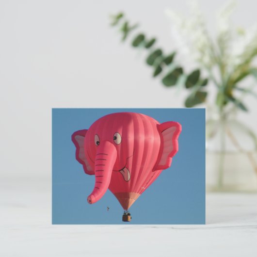 De Olifant van de ballon Briefkaart (Staand voorkant)