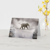 De Olifant van het baby loopt het Strakke koord Kaart (Gele Bloem)