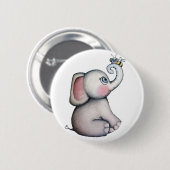 De Olifant van het baby met de Button van de (Voorkant /achterkant)
