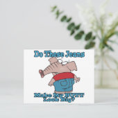 de olifant van jeans cartoon ziet er naar uit briefkaart (Staand voorkant)