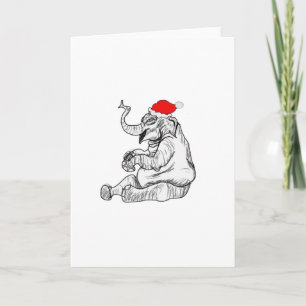De Olifant van Kerstmis Feestdagen Kaart