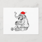 De Olifant van Kerstmis Feestdagenkaart (Voorkant)
