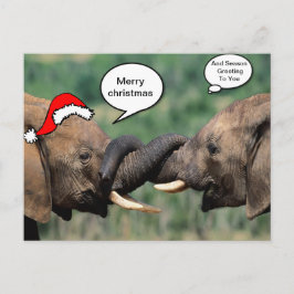 De Olifant van Kerstmis Feestdagenkaart