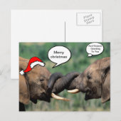 De Olifant van Kerstmis Feestdagenkaart (Voorkant / Achterkant)
