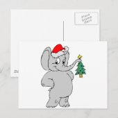 De Olifant van Kerstmis Feestdagenkaart (Voorkant / Achterkant)