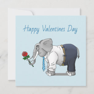 De Olifanten Gelukkige Valentijnsdag Feestdagenkaart