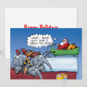 De Olifanten van de Kerstman Feestdagenkaart (Voorkant / Achterkant)