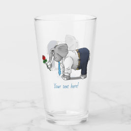 De olifanten zijn blij met Valentijnsdag Glas