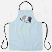 De olifanten zijn blij met Valentijnsdag Schort (Voorkant)