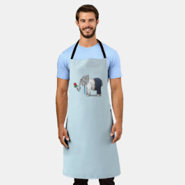 De olifanten zijn blij met Valentijnsdag Schort