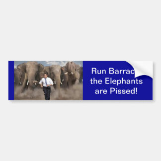De olifanten zijn kwaad. bumpersticker