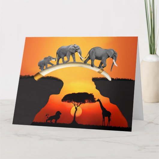 DE OLIFANTENFAMILIE IN AFRIKA KAART (Voorkant)