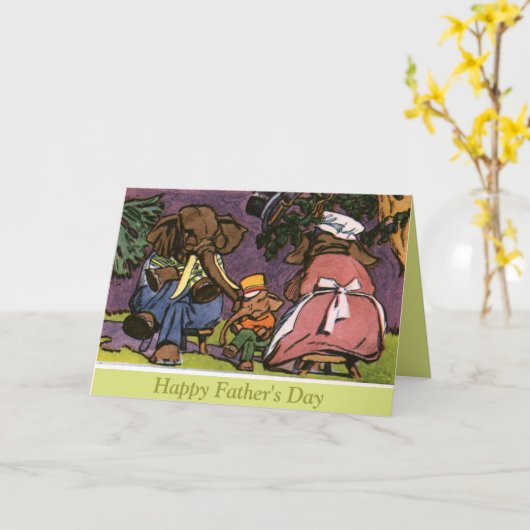 De olifantenfamilie - kaart (Gele Bloem)