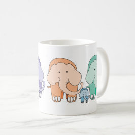 De olifantenfamilie koffiemok