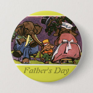 De olifantenfamilie - ronde button 7,6 cm