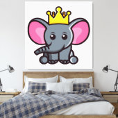 De olifantenkoning canvas afdruk (Insitu (Slaapkamer))