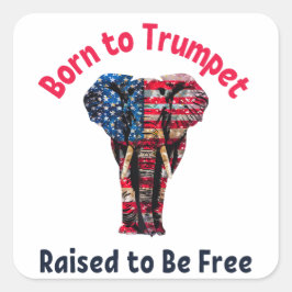 De olifantenvlag van Amerika Vierkante Sticker