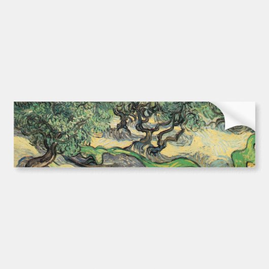 de olijfbomen,1889, Vincent van Gogh Bumpersticker (Voorkant)