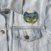 de olijfbomen,1889, Vincent van Gogh Ronde Button 5,7 Cm (In situ)