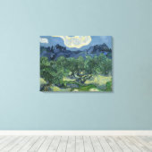 De olijfbomen - Van Gogh Canvas Afdruk (Insitu (Houten vloer))