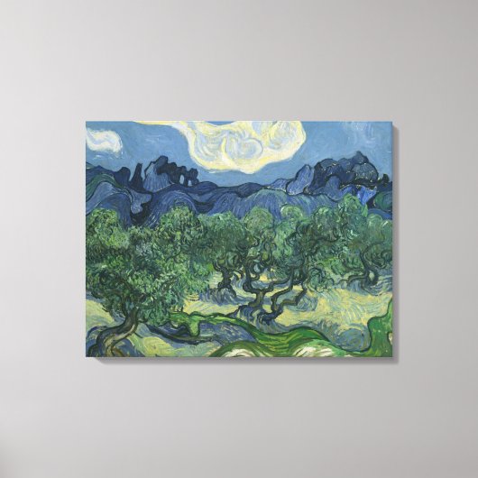 De olijfbomen - Van Gogh Canvas Afdruk (Voorkant)