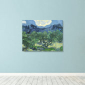 De olijfbomen - Van Gogh Canvas Afdruk (Insitu (Houten vloer))