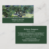 De olijfbomen, Van Gogh, een voedselwinkel voor de Visitekaartje (Voorkant / Achterkant)