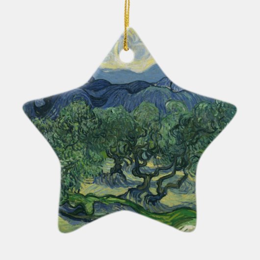 De olijfbomen - Van Gogh Keramisch Ornament (Voorkant)