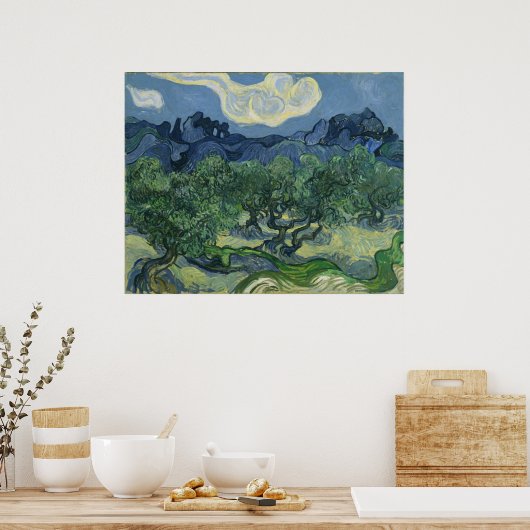 De olijfbomen van Vincent Van Gogh Poster (Keuken)