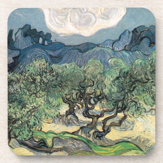 De Olijfbomen, Vincent van Gogh Bier Onderzetter (Voorkant)