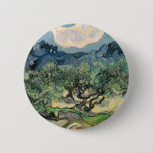 De Olijfbomen, Vincent van Gogh Ronde Button 5,7 Cm