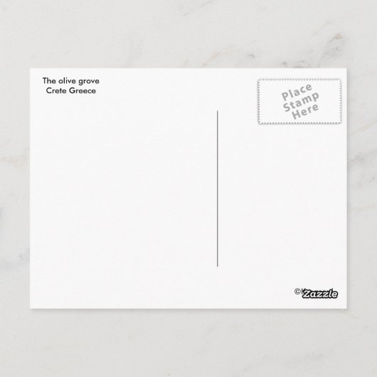 De olijfgaard briefkaart (Achterkant)