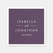 De olijfgaard | Paarse bruiloft Custom Servet (Voorkant)
