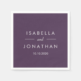 De olijfgaard | Paarse bruiloft Custom Servet