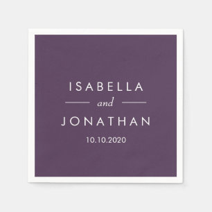 De olijfgaard   Paarse bruiloft Custom Servet