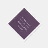 De olijfgaard | Paarse bruiloft Custom Servet (Hoek)