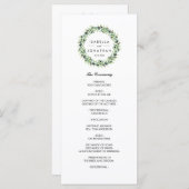 De olijfgaard | Rustiek trouwprogramma Programmakaart (Voorkant / Achterkant)