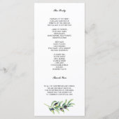 De Olijfgaard | Rustieke bruiloft  Programma Programmakaart (Achterkant)